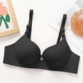 thumbnail image 4 of Solid Color Wirefree Bra Women Wireless Seamless Everyday Comfort Soft Support Casual Daily Underwear Lightweight Invisible Fit for Daily Casual Wear Black XL, 4 of 8