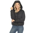 thumbnail image 1 of White Mark Women's Zip Hooded Puffer Jacket with Pockets, 1 of 7