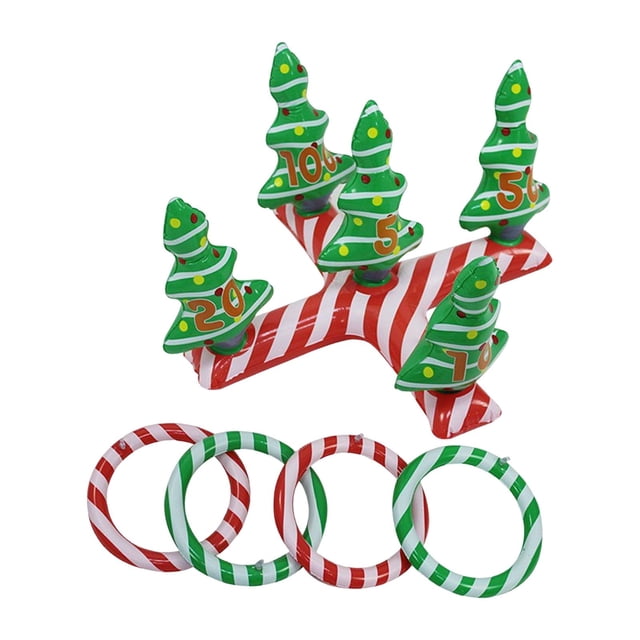 simhoa Inflatable Toss Set Christmas Tree Stocking Stuffers with 4 s Gift No Pump