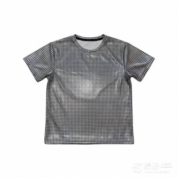 XAOFW Kids T-Shirt Girls Sequin Performance Dance Sparkly Glitter Show Short Sleeve Round Neck Stylish Cozy Outdoor Activities Tee Shirts
