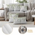 thumbnail image 5 of Watercolor Floral Outdoor Pillow Covers 16x16 Set of 2,Waterproof Patio Throw Pillowcase Protectors,Spring Flowers Leaves Botanical Wood Grain Decorative Pillow Shams Cushion Covers for Bed Couch, 5 of 8