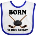 thumbnail image 3 of Inktastic Future Hockey Player Born to Play Hockey Boys Baby Bib, 3 of 4