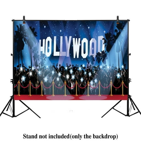 MOHome Polyster 7x5ft photography backdrop Hollywood night Movie Premiere birthday Adult party banner red carpet background props photo studio (Best Lens For Night Sports Photography)