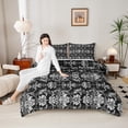 thumbnail image 4 of Castle Fairy Bohemian Damask Queen Comforter Set,Traditional Flower Bedding Comforter Set, 4 of 8