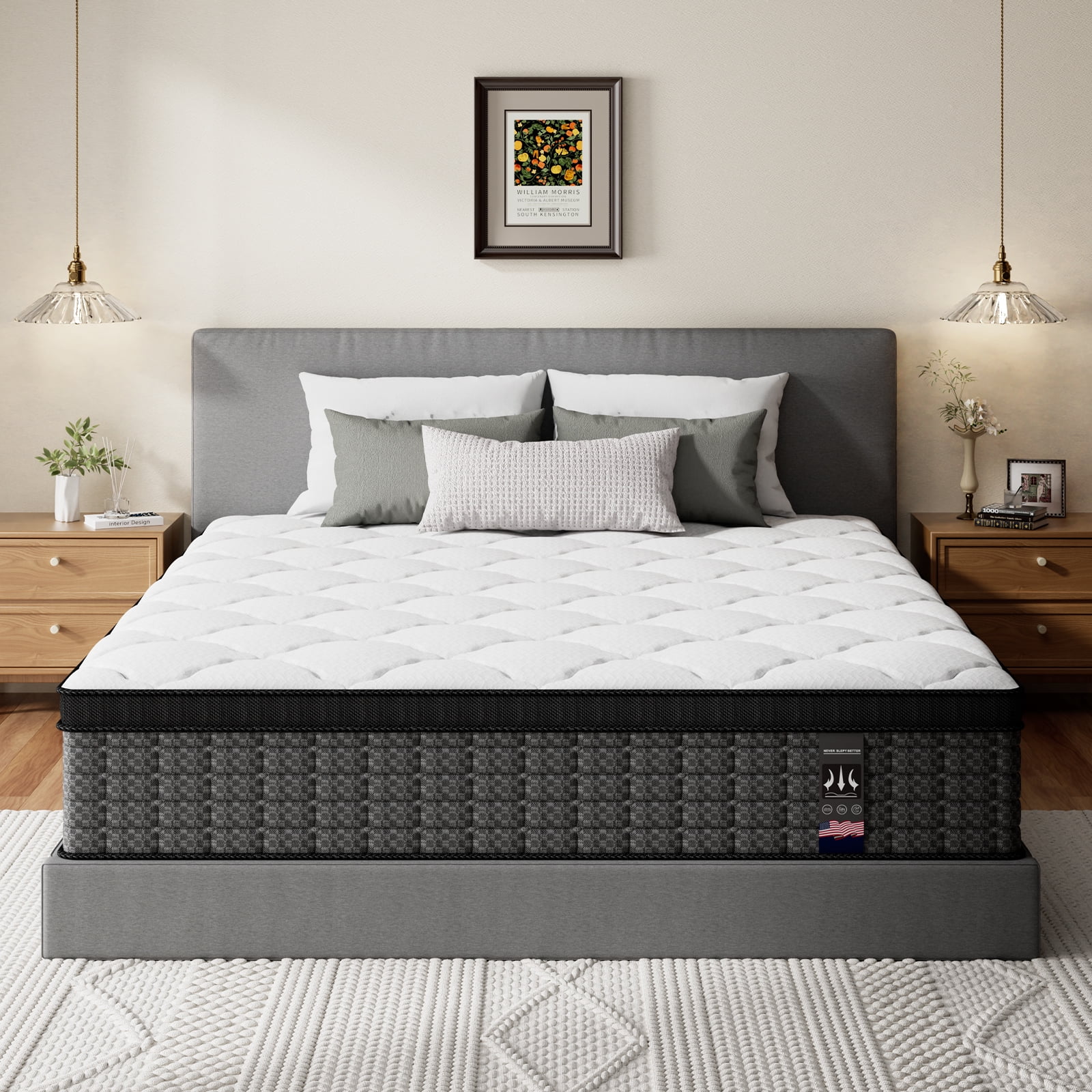 JYYA88BB 14-inch Full Size Gel Memory Foam Hybrid Mattress, CertiPUR-US Certified, (Box)