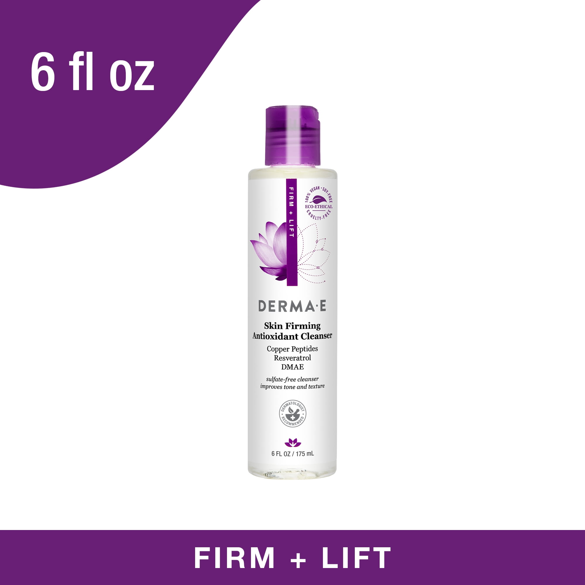 DERMA E Skin Firming Antioxidant Cleanser, 6 oz