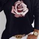 thumbnail image 5 of Blusas de manga larga con estampado de flores sin tirantes para mujer Pompotops  gfhjh2742, 5 of 6
