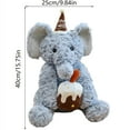 thumbnail image 3 of Elephant Stuffed Animal - 15.7 inch - Machine Washable - Soft Elephant Plush with Birthday Cake, Elephant Baby Toy, Elephant Animal Toy, Brown Elephant Stuffed Animal, Newborn Infant, Stuffies, 3 of 6