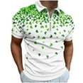 thumbnail image 1 of Camisetas de Manga Larga para Hombres Casual Impreso Girar Abajo Cuello Cremallera Camiseta, Cuatro Estaciones Blusa de Moda para el Hogar Y Diario, 1 of 5