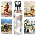 thumbnail image 7 of Yayeee 20oz Insulated Water Bottle Double Wall Stainless Steel with Flip Straw Lid, Snow Cartoon Houses, 7 of 7