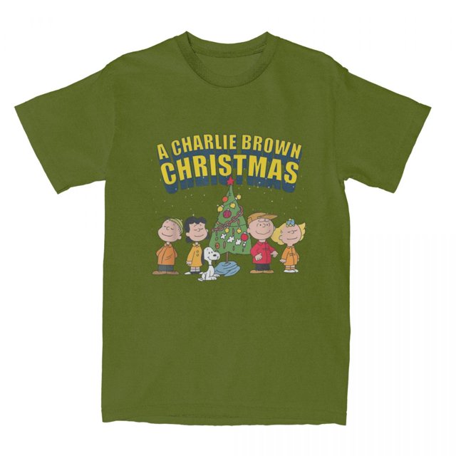 Camiseta especial de Navidad de Peanuts Charlie Brown Snoopy para hombres y mujeres, camiseta novedosa, camiseta de cuello redondo, camiseta de algodón, ropa recién llegada