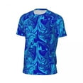 thumbnail image 5 of T Shirt For Men Blue Neon Paint Gym Summer Abstract Liquid Funny T-Shirts Popular Tshirt For Men Des, 5 of 7