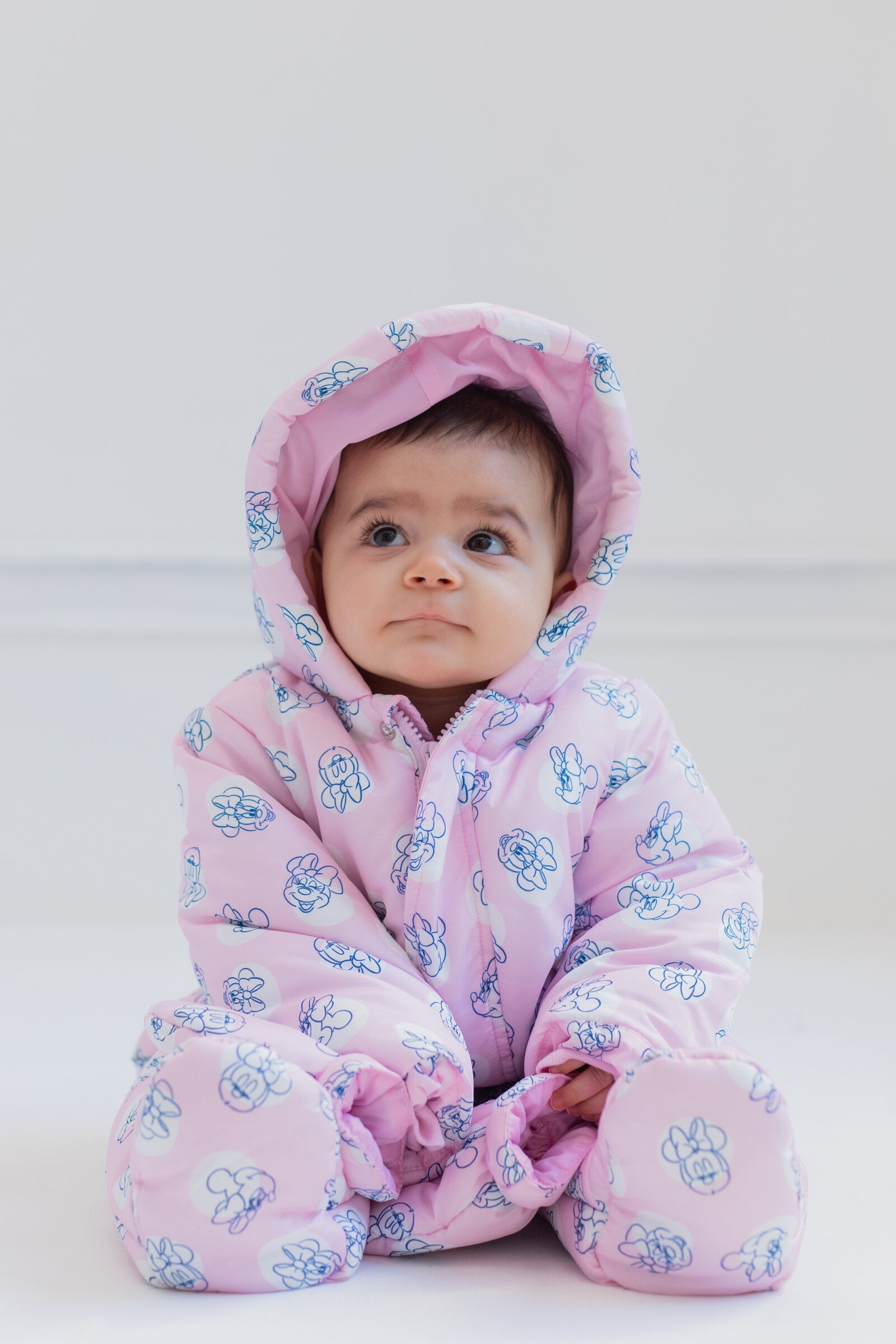 Disney Minnie Mouse Newborn Baby Girls Outerwear Pram Suit Newborn to Infant