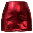 thumbnail image 4 of DHFJKG Skirts For Women Leather Pencil Skirt Mid Rise Slim Fit Mini Bodycon Nightclub Wear Cozy Skirt, 4 of 5