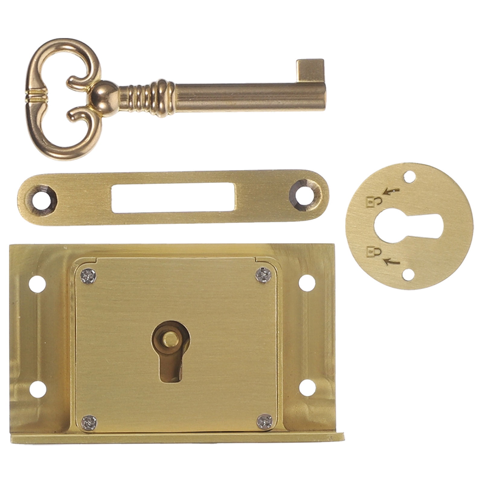 Raindrops 2 Sets  of File Cabinet Lock Secure Drawer Lock Brass File Wooden Box Safety Lock Replacement
