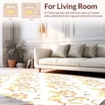 thumbnail image 2 of ODIKA 2'x3' Machine Washable Non-Slip Area Rug, Moonlit Meadow Floral Field Design High Traffic Rug, White, 373484, 2 of 7