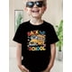 thumbnail image 1 of Youngsters' joyful School Day Graphic T-Shirt - Breathable, Machine Washable Summer Casual Tee with Colorful School Bus Print, Ideal Gift for Boys and Girls, Perfect for Back-to-School, 1 of 6