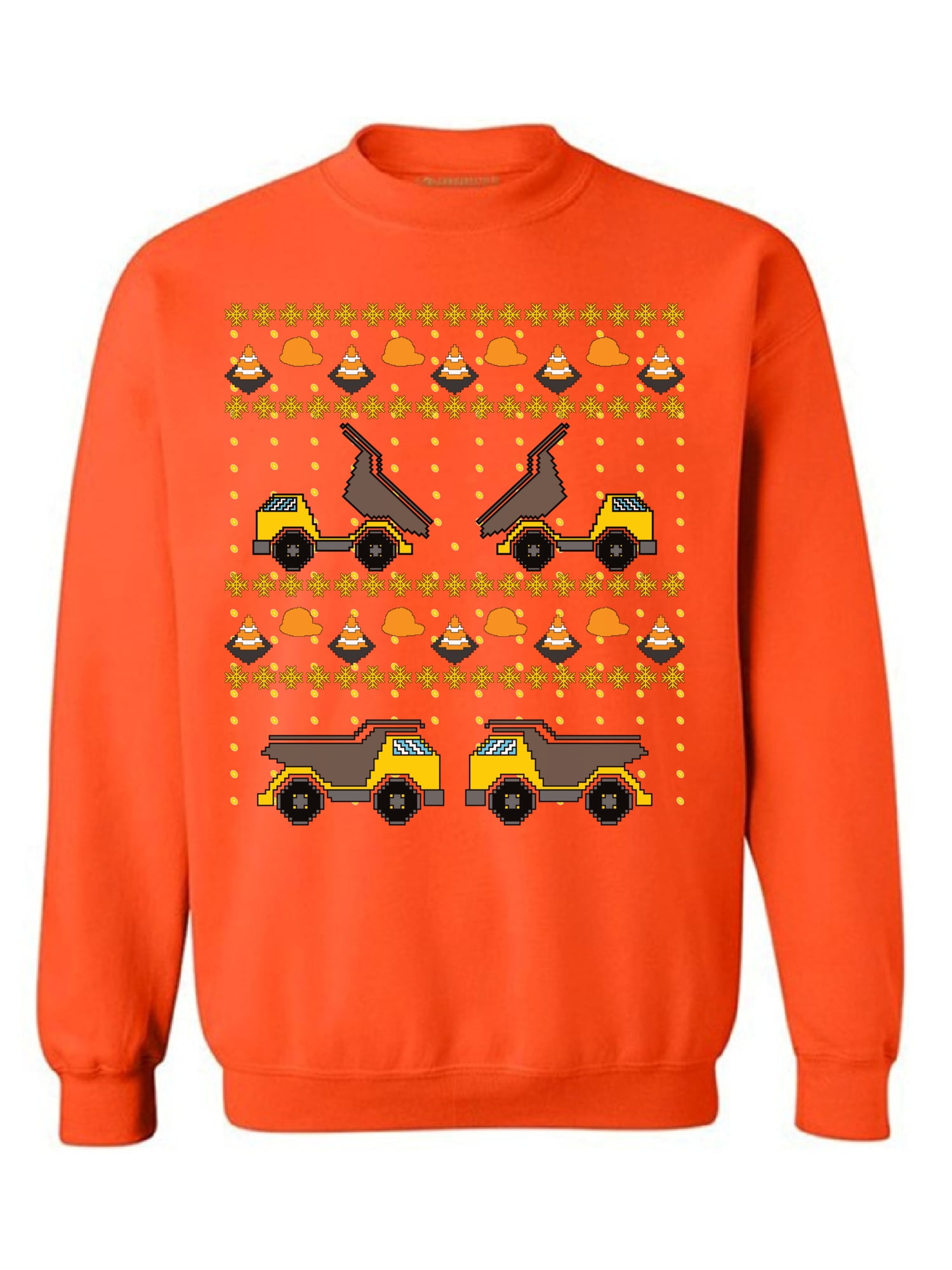 Awkward Styles Christmas Construction Truck Sweatshirt Xmas Truck Ugly