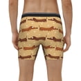 thumbnail image 4 of Rateoe Dachshund Dog Puppy Print Men’s Underwear Boxer Briefs Soft Comfortable Underwear Boxer Briefs, Long Leg Briefs,Anti-chafing Boxer Briefs, 4 of 7