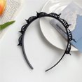 thumbnail image 4 of Qarigey Diadema Unisex para hombre y mujer, banda deportiva para el cabello, aro de Metal, flequillo doble, horquilla para el cabello, accesorios para el Type1 NO1 Qarigey AP000079-01B, 4 of 6