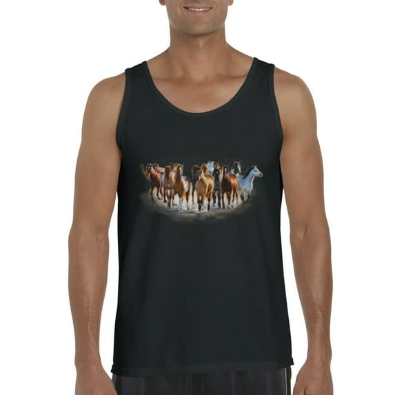 Normal is Boring - Men's Tank Top for Men, up to Men Size 3XL - Horses Herd
