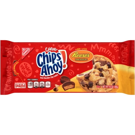 Chips Ahoy! Chewy Cookies, Reese's Peanut Butter Cup, 9.5 Oz