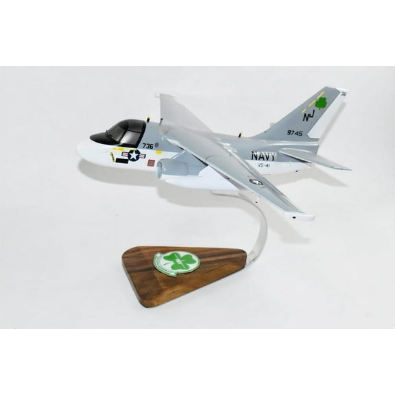 Lockheed Martin® S-3B Viking Shamrocks (1990s) VS-41 Model, 1/46th (18" Wingspan), Mahogany