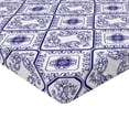 thumbnail image 2 of Ambesonne Flower Fitted Sheet, Art and Craft Flower, Twin Size, White and Blue, 2 of 3