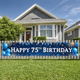 thumbnail image 2 of Colorful Theme Birthday Party Happy 75th Birthday Celebration Decoration Banner for Indoor Decoration Adult Party Family Gathering, 2 of 7