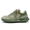 thumbnail image 6 of 1pair Men'S Fashion Street Style Casual Sneakers - Anti-Slip Thick Sole, Faux & Fabric Upper, PVC Sole for All-Season Outdoor Hiking & Daily Wear， Solid Color Loafers with Arch Support, 6 of 9