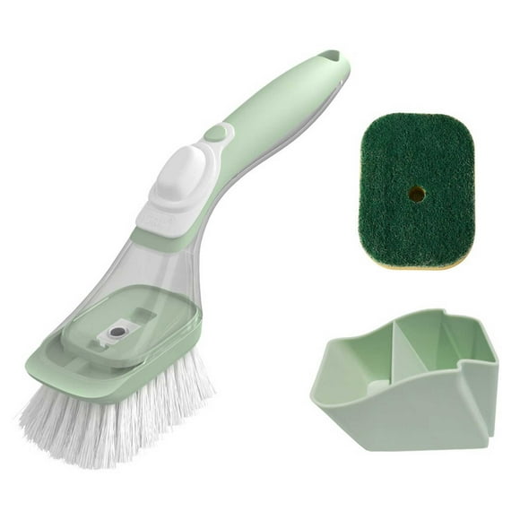 Brushes For Dishwashing Brushes, 2 In 1 Sponge And Bristles For Dishwashers, Easy Cleaning Of The Kitchen Brush