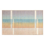 My Magic Carpet 3x5 Machine Washable Kitchen Entryway Bedroom Area Rug - Flux Striped Multicolor
