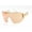 White / Dark Brown, variant on Versace 0VE2258 1002MA Unisex Rimless Shield Frame Sunglasses