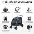 thumbnail image 3 of Wedyvko Dog Stroller for Medium Large Dogs - Foldable Jogger 4 Wheels Pet Stroller with Adjustable Handle for Small to Large Dogs and Other Pet Travel (Blue), 3 of 7