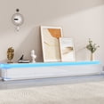 thumbnail image 4 of ANPOO 94.5" LED Floating TV Stand for Wall-mounted TV Up to 110'', Floating Entertainment Center with 2 Drawers & 2 Cabinets, Modern High Gloss Media Console with Rounded Corners, Dual Installation, 4 of 11