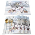thumbnail image 2 of Placemat New Year Snow Merry Christmas Tree Truck 4/6pcs Pads Kitchen Accessories Dining Table Mat Coaster Festival Tableware, 2 of 7