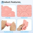 thumbnail image 3 of Uxcell 4 Pack Silicone Trivet Mats, Flower Pattern Silicone Pad Hot Pad Pan Protectors Table Protector Heat Resistant Mat for Countertop, Hot Dishes, Hot Pots and Pans, Blue, 3 of 6