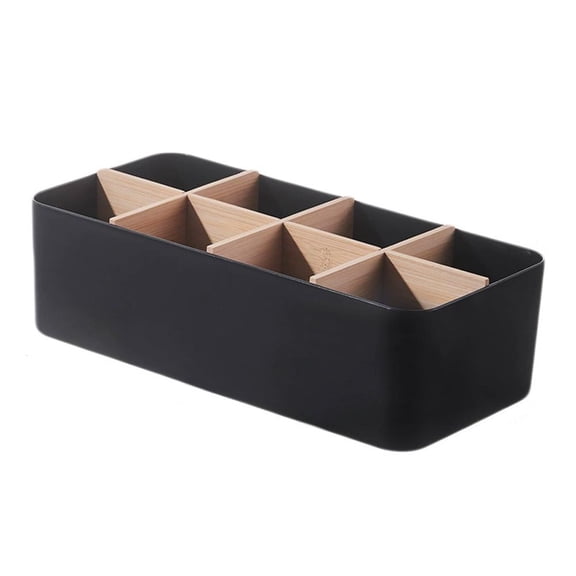Multi-grid Storage Box with 8 Compartments,Desktop Organizer,Organizer Box with Removable Dividers with Stacking design,Plastic Compartment Storage Boxs for Kitchen,Office and Home