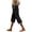 Black, variant on Qiopertar Women's Casual Loose Fit Quarter Pants with Pockets and Lace-Up Detail Solid Color Stretchy Breathable Summer Vacation Comfy Lounge Pants, White XXL