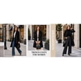 thumbnail image 6 of Women's Mid Long Pea Coat Double Breasted Winter Outerwear Warm Overcoat, 6 of 7