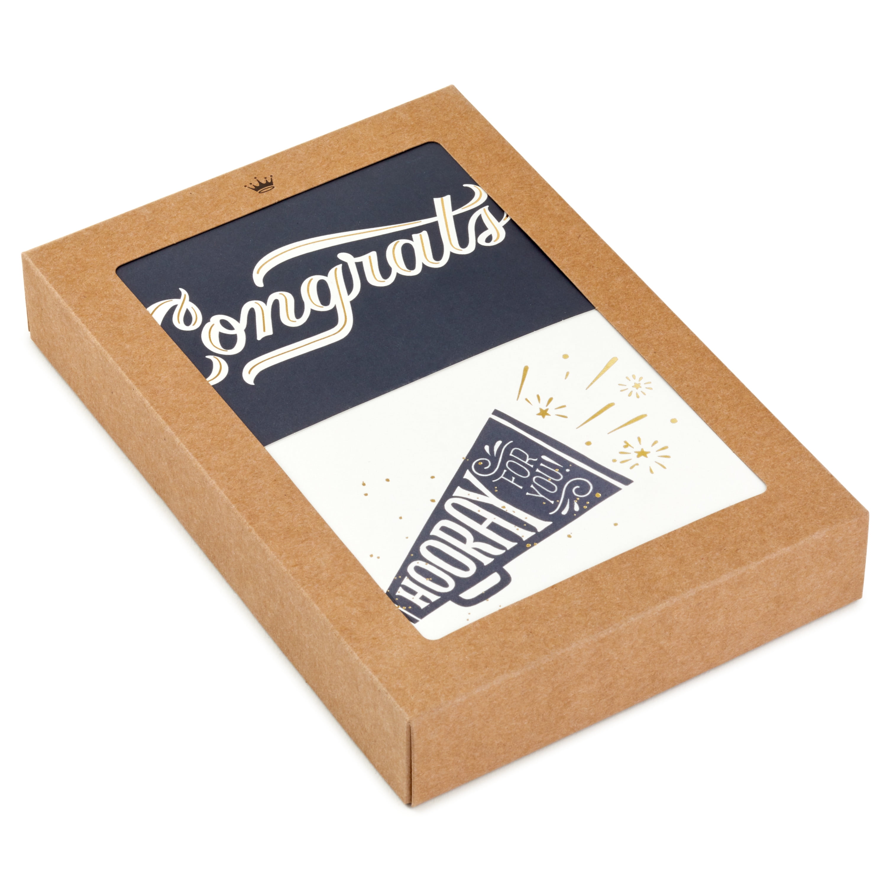 Hallmark Blank Congratulation Note Cards (Black and White Design), 50 Count