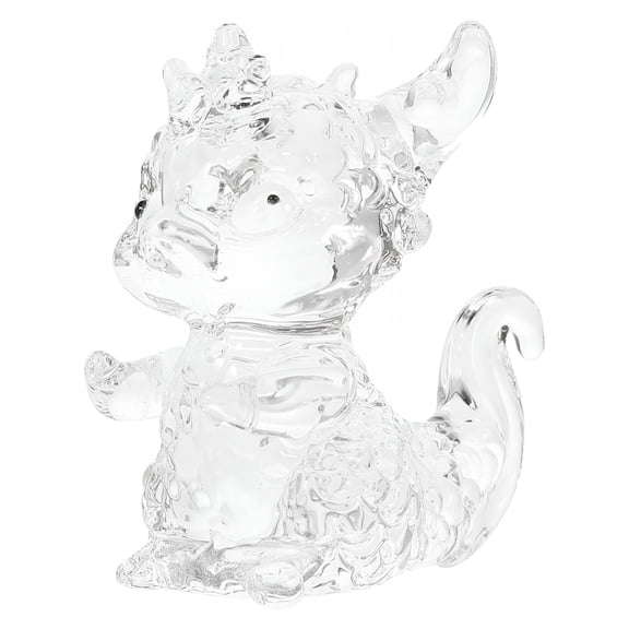 ACDANC Crafts Office Decor Dragon Figurines Crystal Figures Simulated Animal Crystal Dragon Ornaments Modeling Quartz White Crystal
