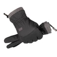 thumbnail image 3 of Tongliya Outdoor Windproof Rope Gloves Plus Velvet Windproof Waterproof Foreign Trade Arctic Velvet Gloves Men's Winter Riding Skiing Mountaineering Bag Windproof Rope Grey_One Size, 3 of 11