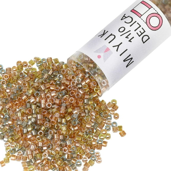 Miyuki Delica Seed Beads – Size 11/0 (1.6 mm), DB0981, Metallic Mix, 7.2g, Approx. 1440 Beads