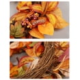 thumbnail image 4 of Kezqiaxn Fall Wreaths for Front Door 17.7Inch Halloween Door Wreath with Light Maple Leaf Red Sunflower Wreath Decoration Props Festival Dead Branch Circle Decoration Door Hanger, 4 of 8