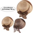 thumbnail image 3 of Voska Women Floppy Sun Hats Fashionable Summer Wide Brim Cap BeachStraw Hat UV UPF50 Travel Packable Cotton Coffee, 3 of 4