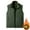 Army Green, variant on Men's Lightweight Softshell Vest Fleece Lined Windproof Sleeveless Jacket with Pockets Winter Casual Outerwear for Running Hiking