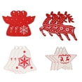 thumbnail image 2 of Xihbxyly Juego de 12 Adornos de Madera para Árbol de Navidad, Adornos de Madera para Hacer Tú Mismo, para Decorar Árboles, Paredes y Ventanas, Ideal para Decorar El Hogar, Ideal para Las Fiestas, Reg, 2 of 7