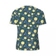 thumbnail image 6 of T Shirt For Men Yellow Lemon Slices Men Flower Print Basic Sports T-Shirts Quick-drying Summer Fashi, 6 of 7