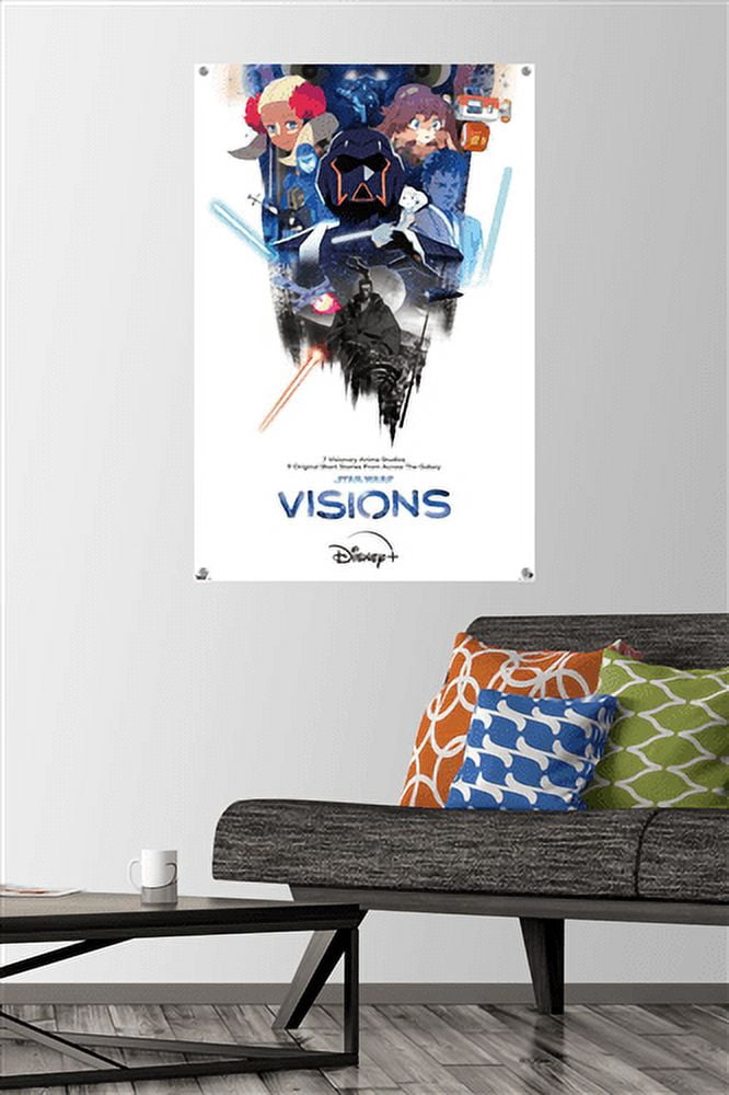 Star Wars: Visions - One Sheet Wall Poster with Push Pins, 22.375" x 34"
